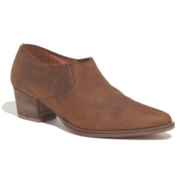 Madewell The Erin Western Ankle Boot Size 11 Tan Brown Leather Point Toe Booties - Picture 12 of 12